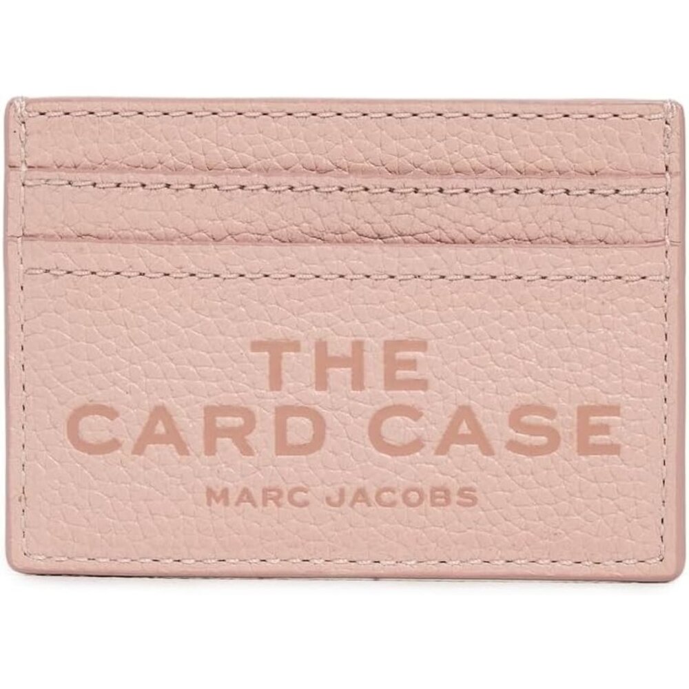 Women's Rose Leather Card Case Compact Slim Cow Leather Accessory